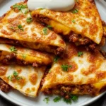 Ground Beef Quesadillas with a Crispy Golden-Brown Crust
