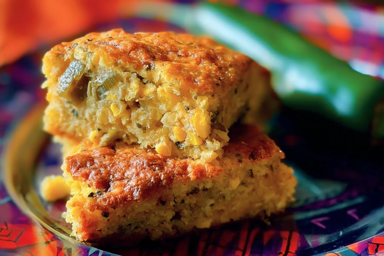 Delicious Hatch Chile Cornbread Casserole (Gluten-Free)