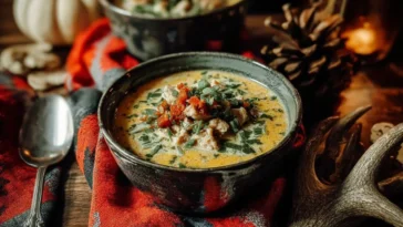 Hatch Chili Creamy Turkey Soup in a Bowl