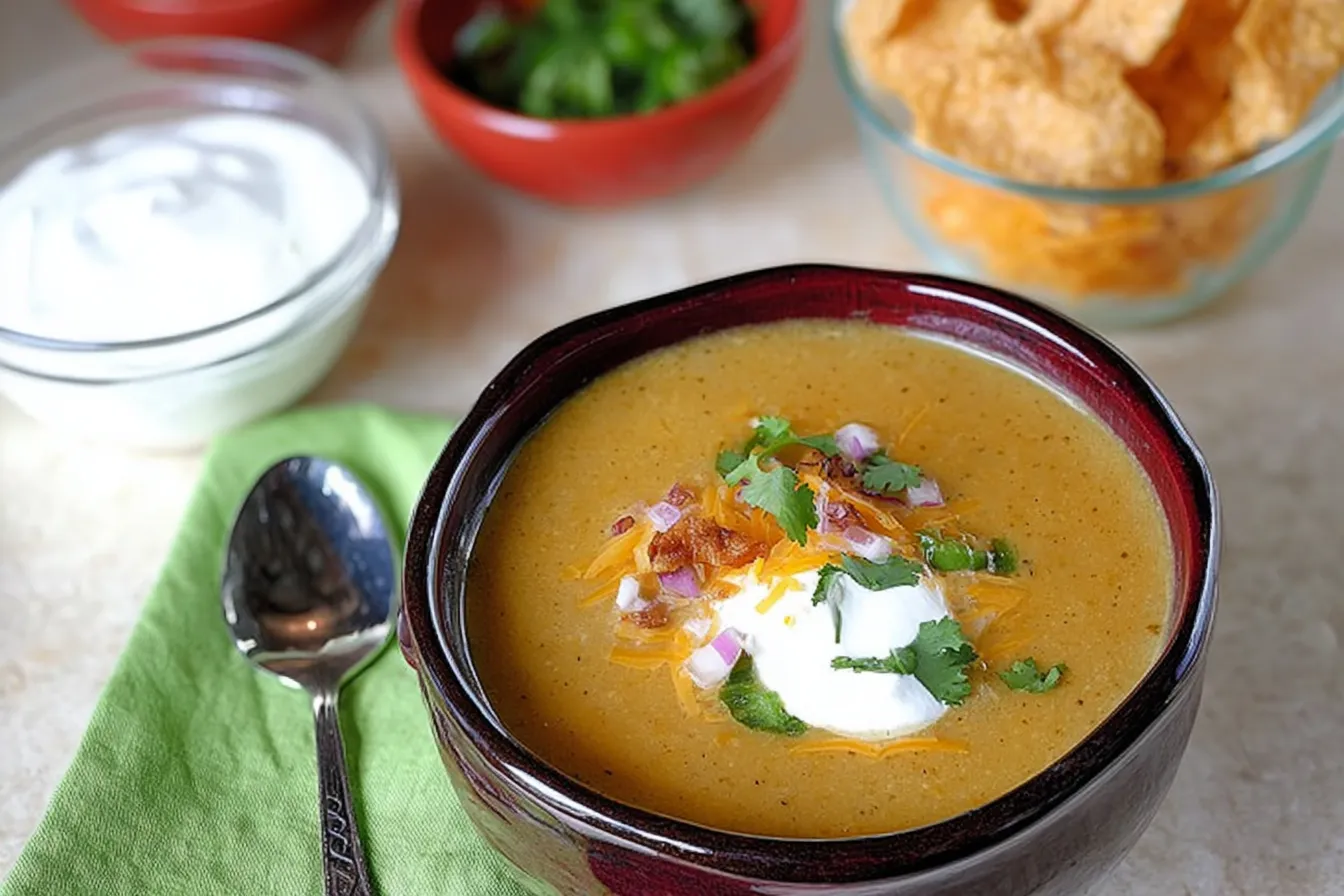 Hatch Green Chile and Cheese Soup