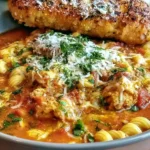 Hearty Crockpot Chicken Parmesan Soup in a Bowl