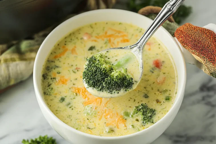 High Protein Broccoli Cheddar Soup: A Comforting Delight 3 High Protein Broccoli Cheddar Soup in a Bowl