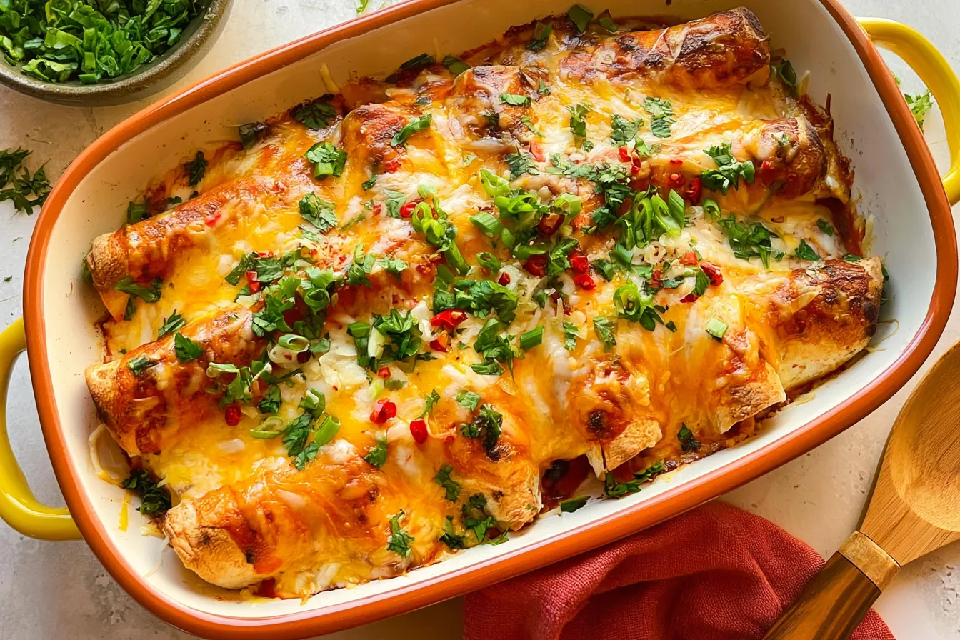 High Protein Chicken Enchiladas in 30 Minutes
