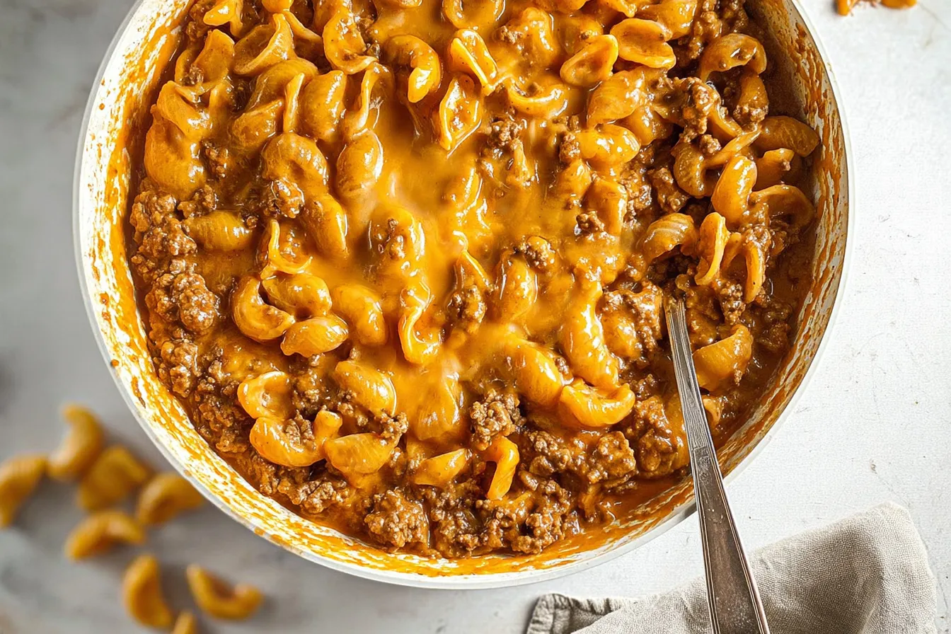 Delicious Homemade Hamburger Helper in a Skillet