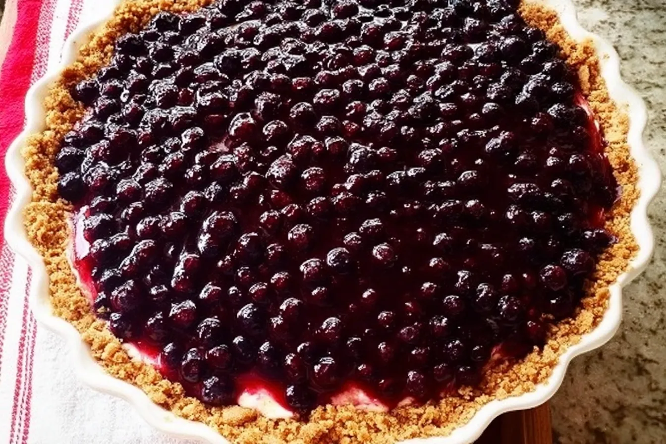 Huckleberry Cheesecake Pie 