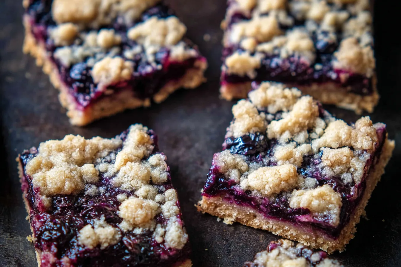 Huckleberry Crumb Bars Freshly Baked and Ready to Enjoy