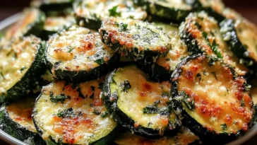 Irresistibly Crunchy Garlic Parmesan Roasted Zucchini Dish