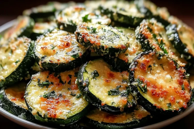 Irresistibly Crunchy Garlic Parmesan Roasted Zucchini Dish