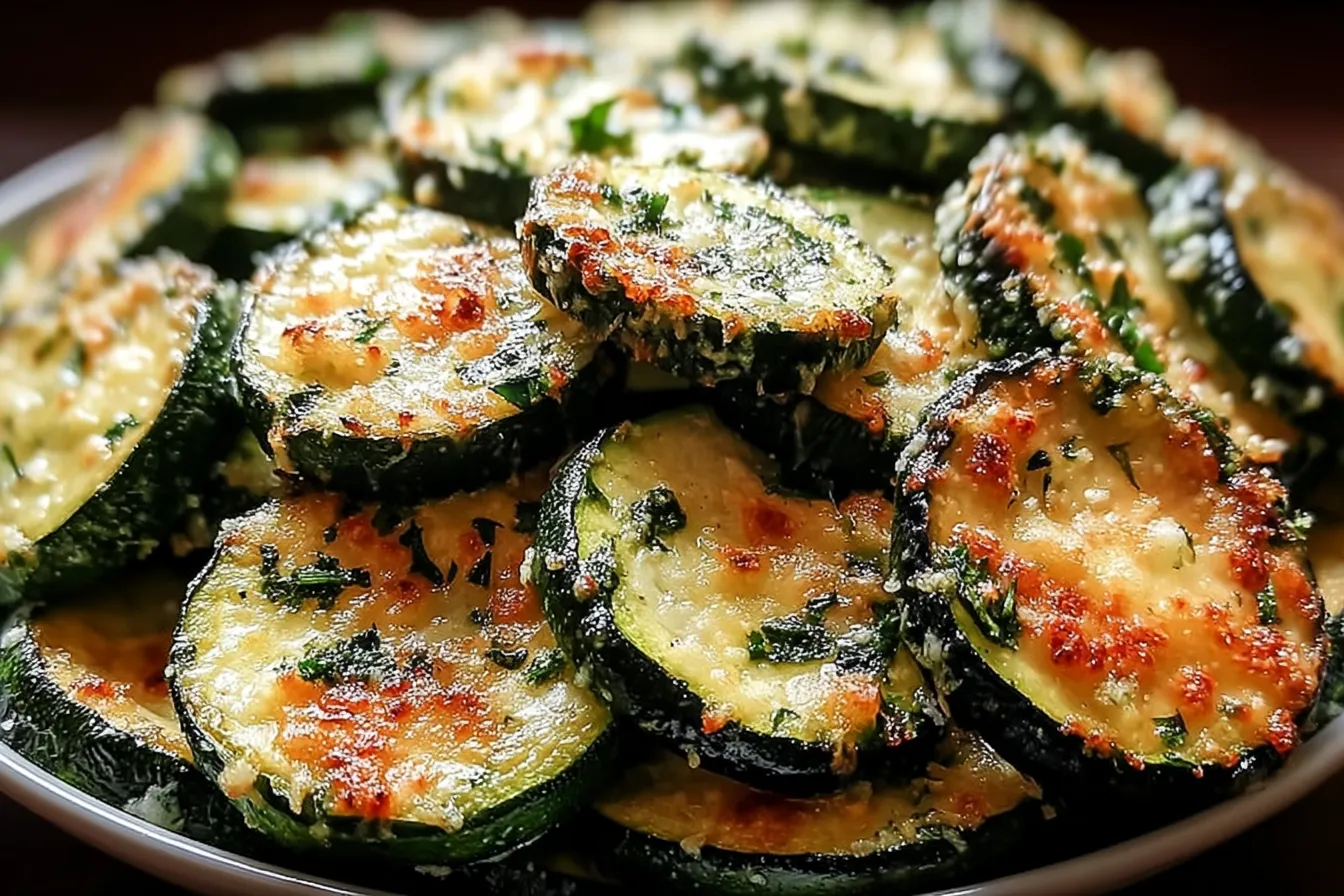 Irresistibly Crunchy Garlic Parmesan Roasted Zucchini Dish