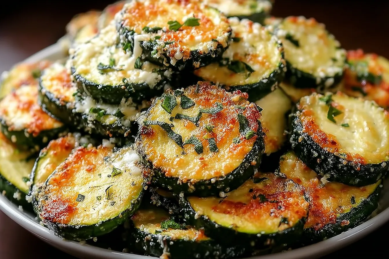 Irresistibly Crunchy Garlic Parmesan Roasted Zucchini