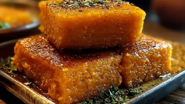 Irresistibly Sweet Honey Butter Sweet Potato Cornbread Slice