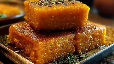 Irresistibly Sweet Honey Butter Sweet Potato Cornbread Slice