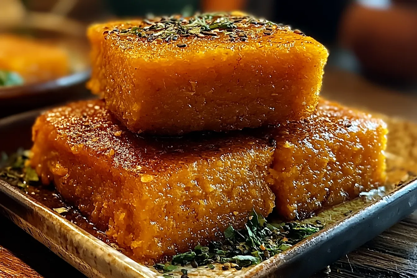 Irresistibly Sweet Honey Butter Sweet Potato Cornbread Slice