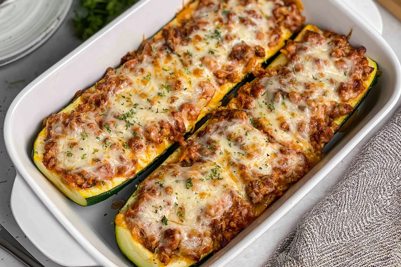 Lasagna Zucchini Boats: A Delicious Twist on Tradition 3 Delicious Lasagna Zucchini Boats Ready to Serve