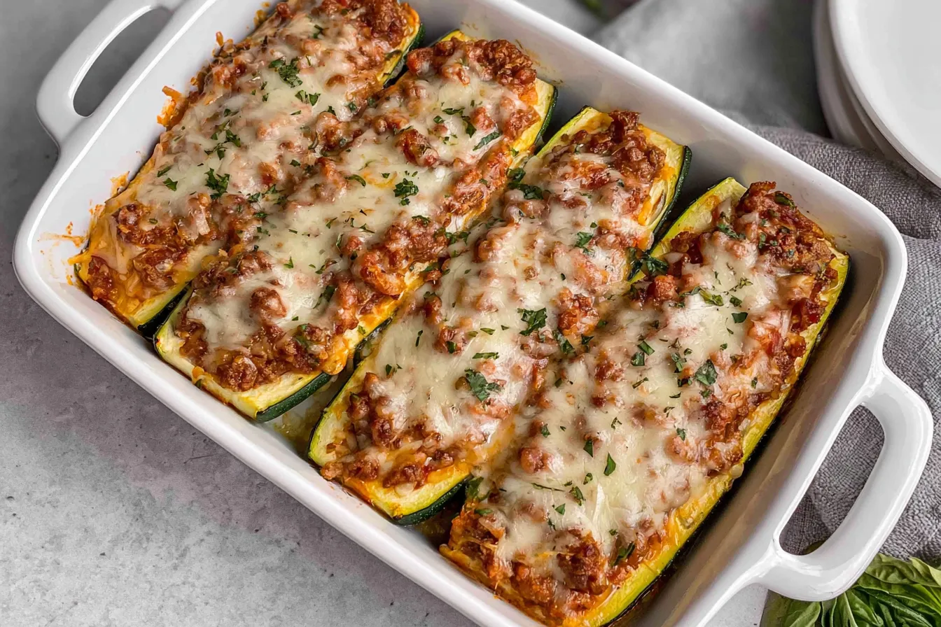 Lasagna Zucchini Boats 