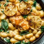 Delicious Lemon Chicken Gnocchi Served in a Bowl