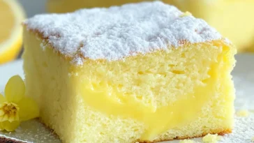 Lemon Custard Cake - Delicious & Creamy Dessert