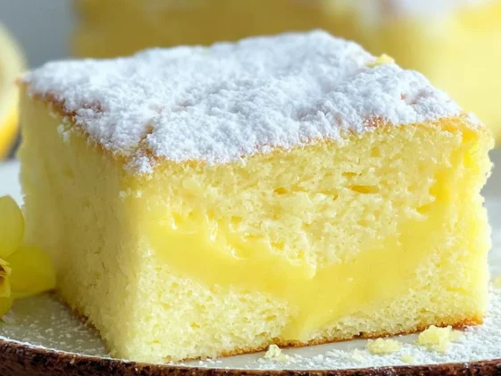 Lemon Custard Cake - Delicious & Creamy Dessert