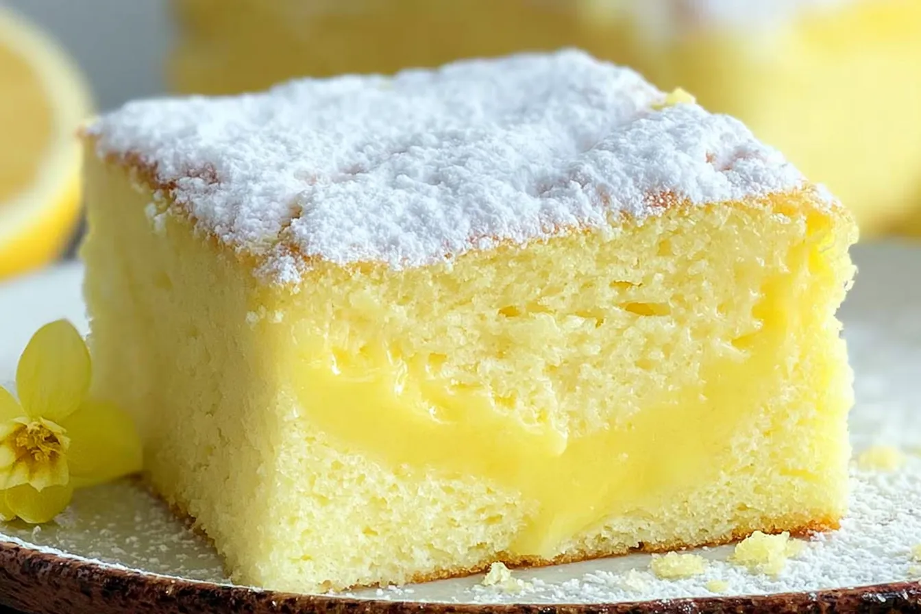 Lemon Custard Cake - Delicious & Creamy Dessert