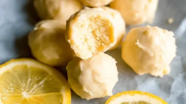 Delicious Lemon Truffles on a Plate