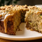 Moist Peanut Butter Zucchini Cake Slices