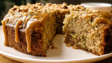 Moist Peanut Butter Zucchini Cake Slices
