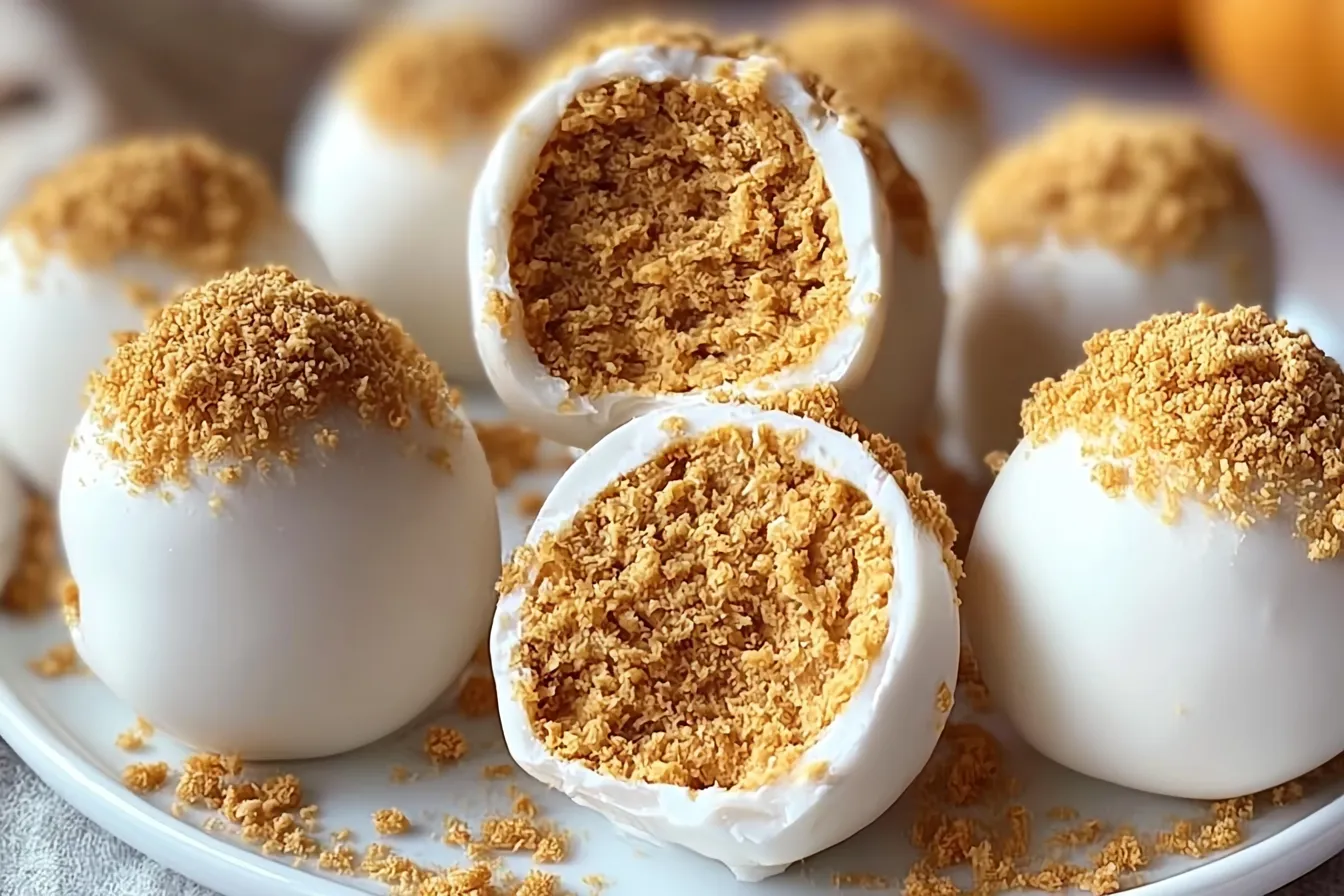 No Bake Pumpkin Cheesecake Balls - Easy Fall Treat Recipe
