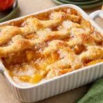 Old Fashioned Peach Cobbler Freshly Baked