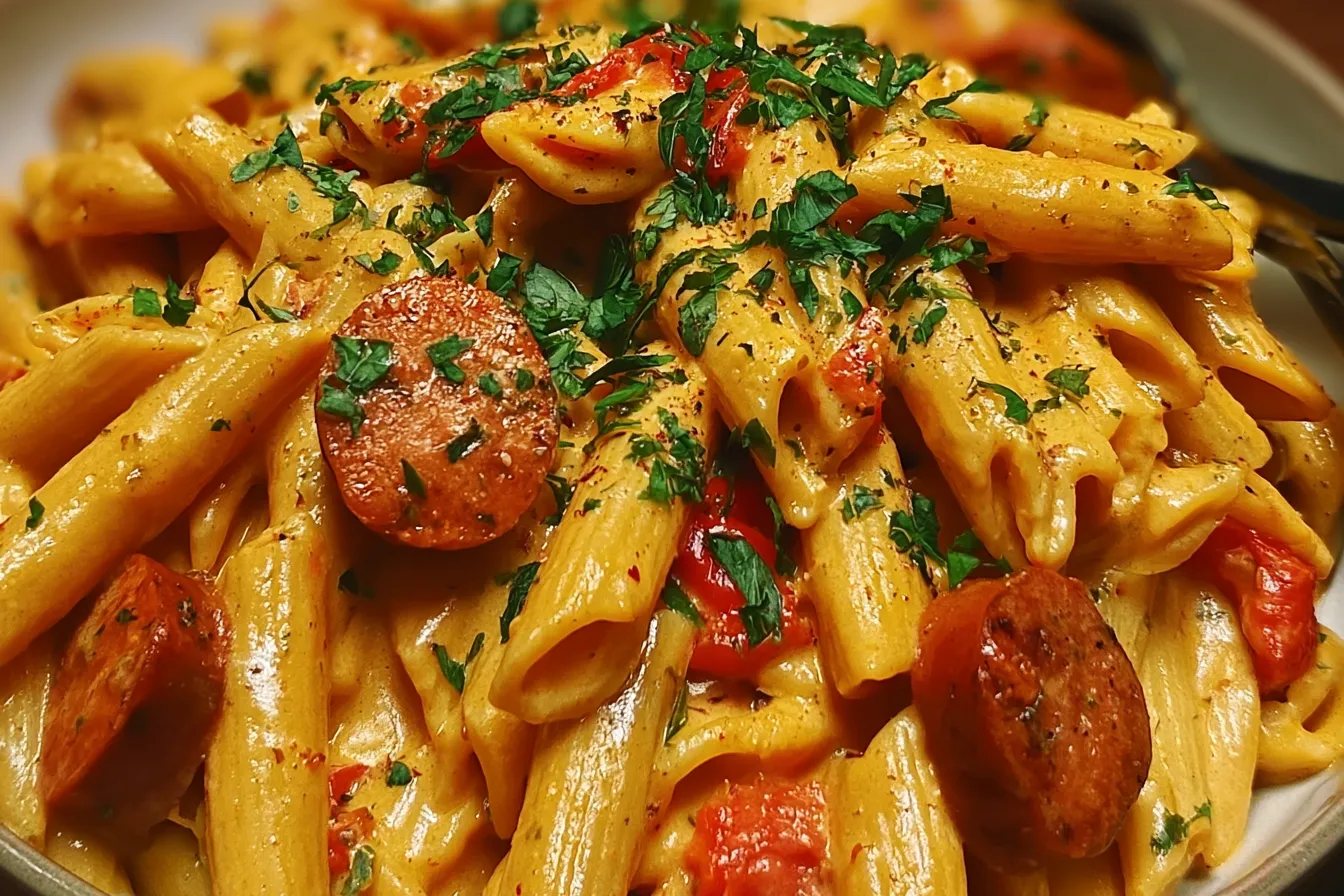 One-Pot Creamy Spicy Cajun Sausage Pasta Bliss 4 One-Pot Creamy Spicy Cajun Sausage Pasta