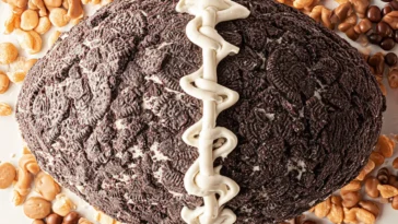Oreo Cookies and Cream Cheese Ball Ready to Serve