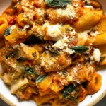Pasta Bake with Pumpkin Tomato Sauce Fresh From the Oven