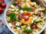 Peach Caprese Pasta Salad - A Colorful Summer Dish