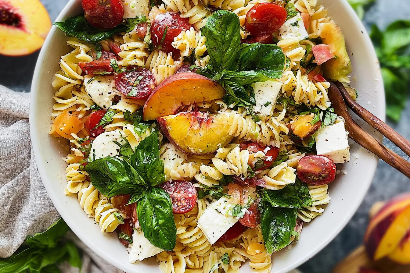 Peach Caprese Pasta Salad: A Refreshing Summer Delight 4 Peach Caprese Pasta Salad