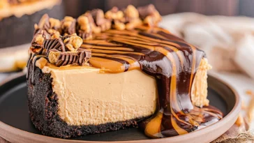 Decadent Peanut Butter Cheesecake Slice