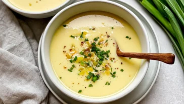 Creamy Potato Leek Soup Bowl