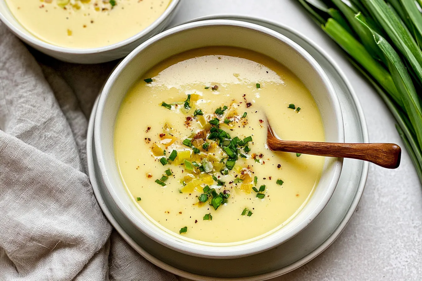 Creamy Potato Leek Soup Bowl