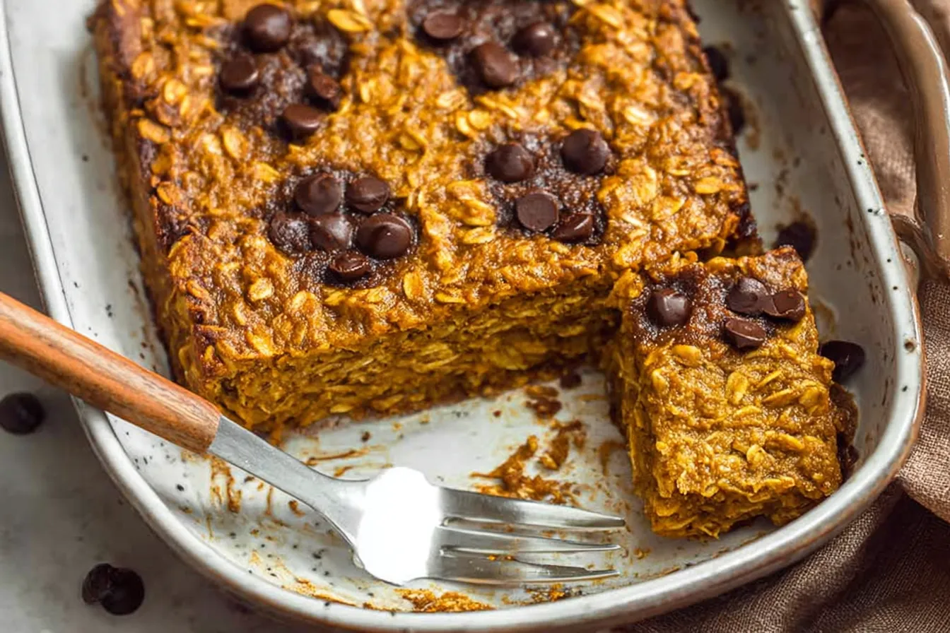 Delicious Pumpkin Baked Oatmeal Fresh Out of the Oven