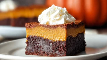 Delicious Pumpkin Brownies – Fudgy Layered Dessert