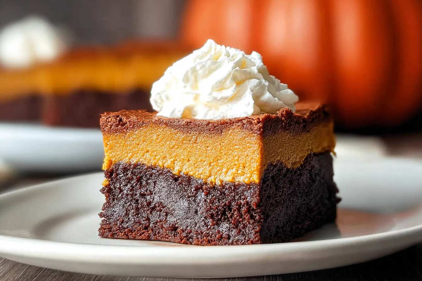 Delicious Pumpkin Brownies – Fudgy Layered Dessert