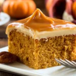 Delicious Pumpkin Cake with Caramel Cream Cheese Frosting