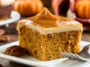 Delicious Pumpkin Cake with Caramel Cream Cheese Frosting