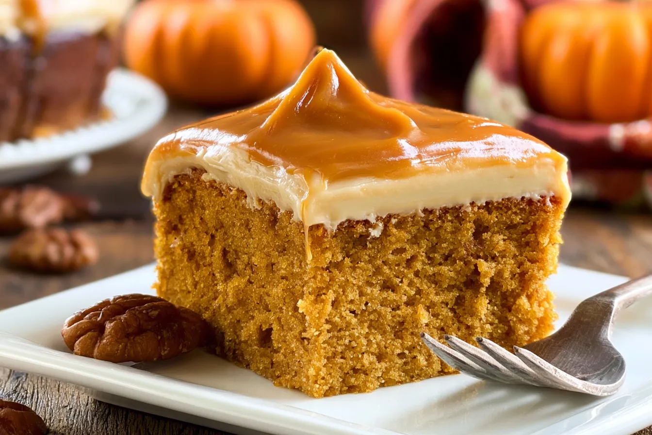 Pumpkin Cake with Caramel Cream Cheese Frosting: A Fall Delight 3 Delicious Pumpkin Cake with Caramel Cream Cheese Frosting