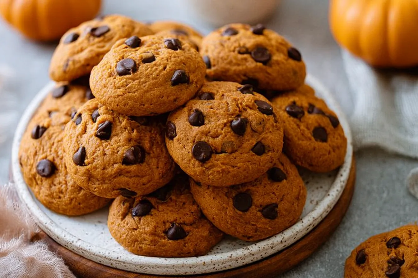 Delicious Pumpkin Chocolate Chip Cookies