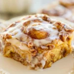 Pumpkin Cinnamon Roll Bake Fresh Out of the Oven