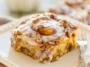 Pumpkin Cinnamon Roll Bake Fresh Out of the Oven