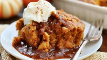Delicious Pumpkin Cobbler Fresh from the Oven