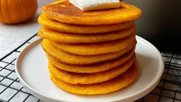Delicious Pumpkin Cottage Cheese Pancakes Ready to Serve
