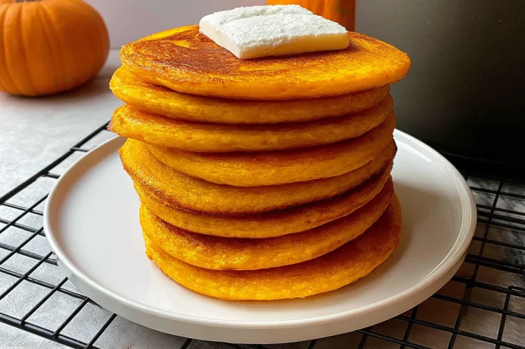 Delicious Pumpkin Cottage Cheese Pancakes Ready to Serve