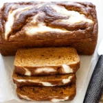 Pumpkin Cream Cheese Bread: A Delightful Fall Treat 5 Sliced Pumpkin Cream Cheese Bread with Coffee