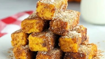Pumpkin French Toast Sticks with Maple Syrup